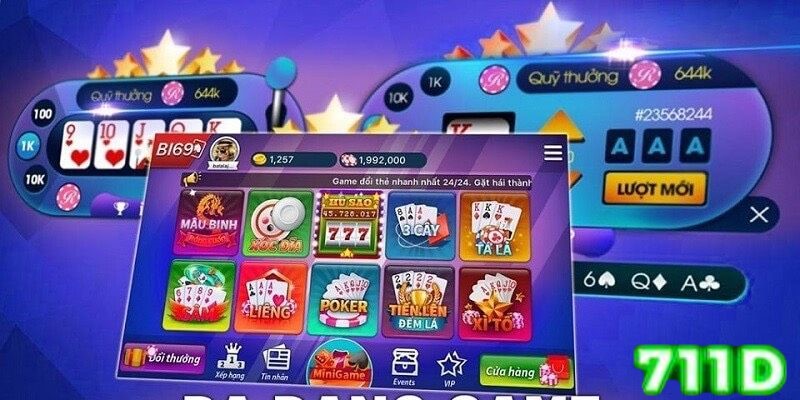 Đặc điểm nổi bật của sảnh Game bài 711D
