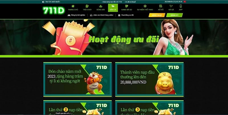 Chọn mệnh giá tiền mà anh em muốn nạp vào tài khoản 711D