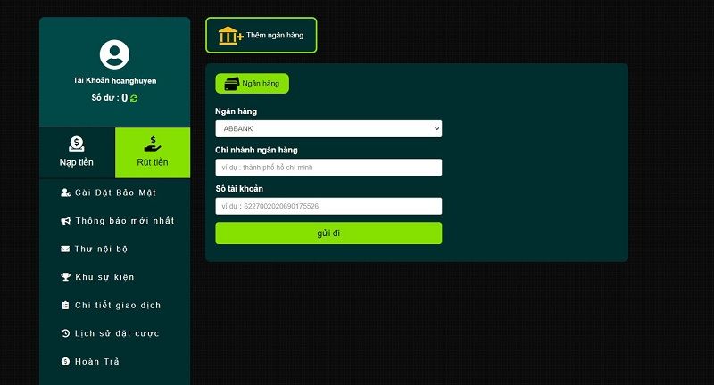 Anh em có thể rút tiền 711D thông qua thẻ nạp nếu muốn